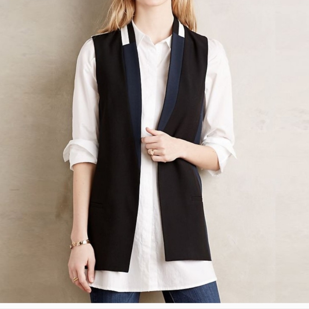 Anthropologie Elevenses Debra Color Block Vest – Size S Petite
